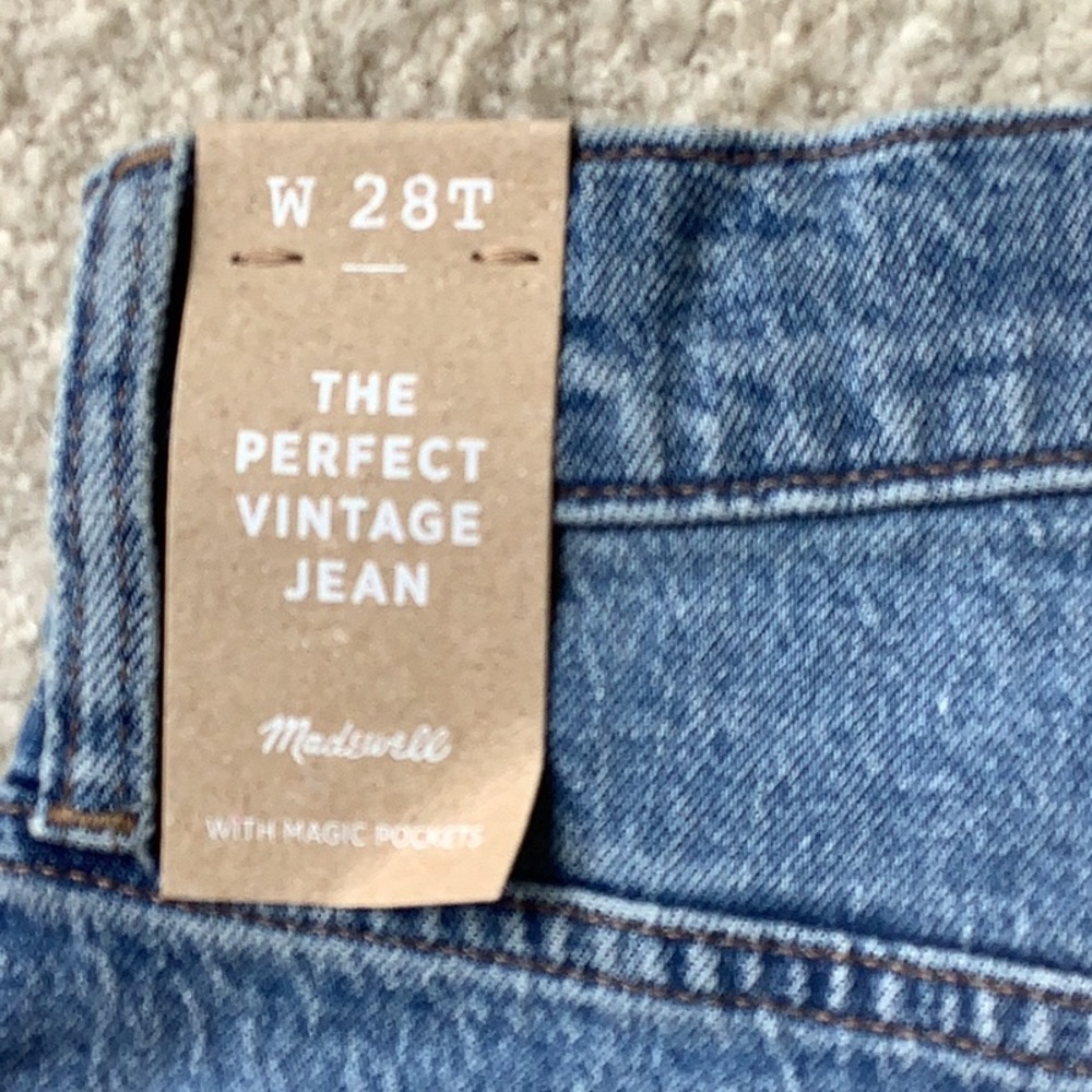 Madewell. The Perfect Vintage Jean 28 Tall. New! - Picture 4 of 5